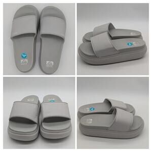Women's Size 10 REEF Cushion Bondi Bay Fog Gray Medium Platform Sandal Slide